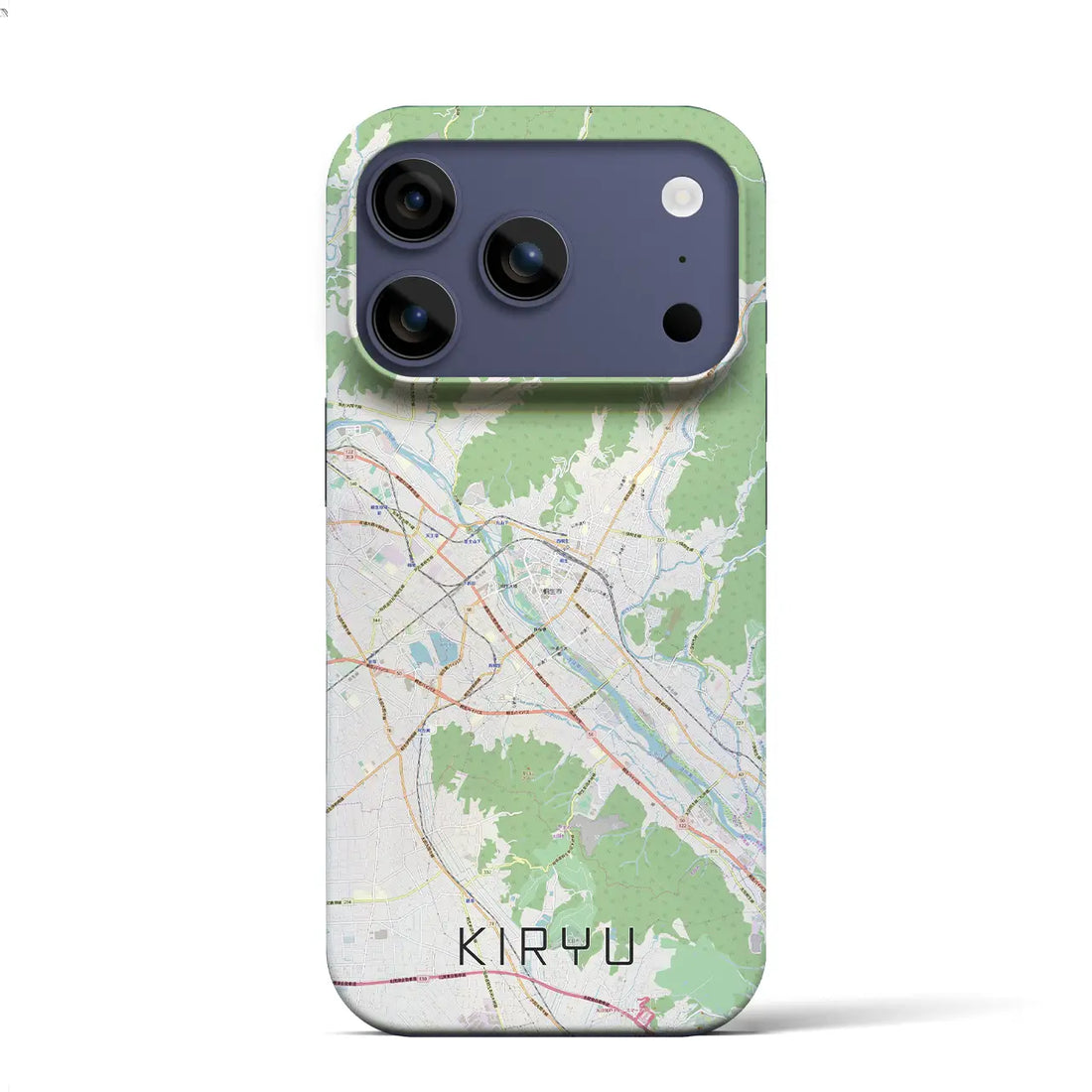 【桐生(群馬県)】地図柄iPhoneケース(バックカバータイプ)ナチュラル・iPhone 17 Pro Max 用