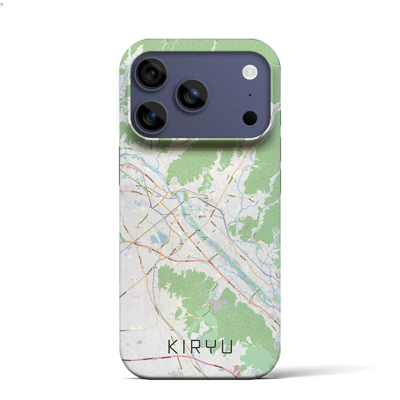 【桐生(群馬県)】地図柄iPhoneケース(バックカバータイプ)ナチュラル・iPhone 17 Pro Max 用