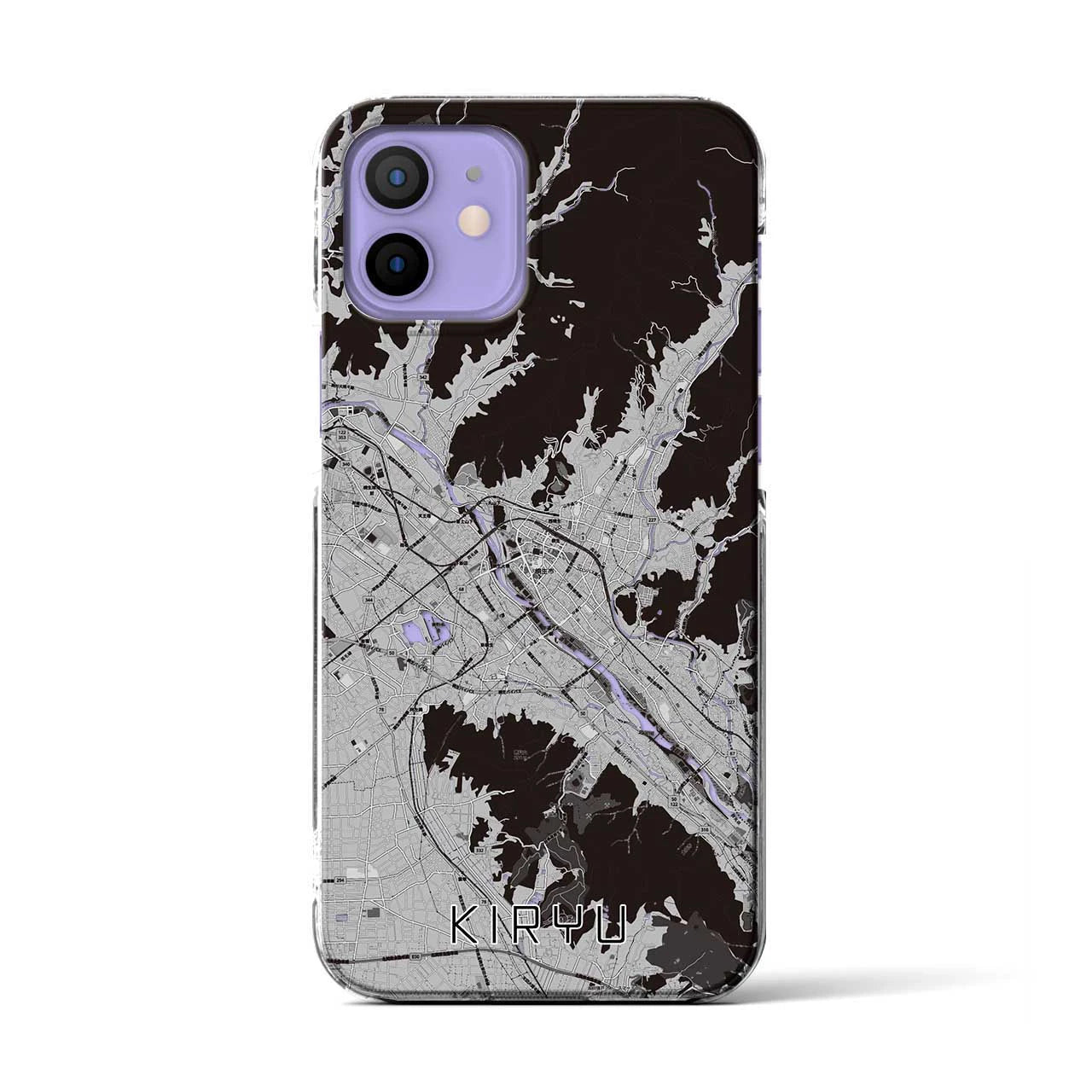 【桐生(群馬県)】地図柄iPhoneケース(クリアタイプ)