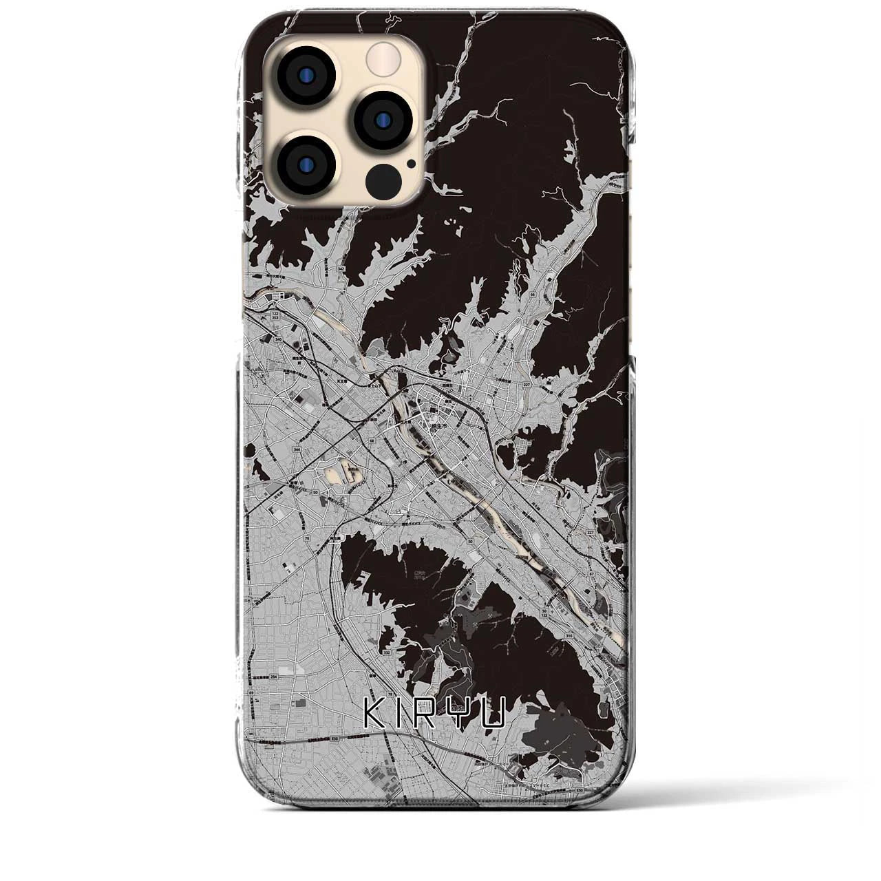 【桐生(群馬県)】地図柄iPhoneケース(クリアタイプ)