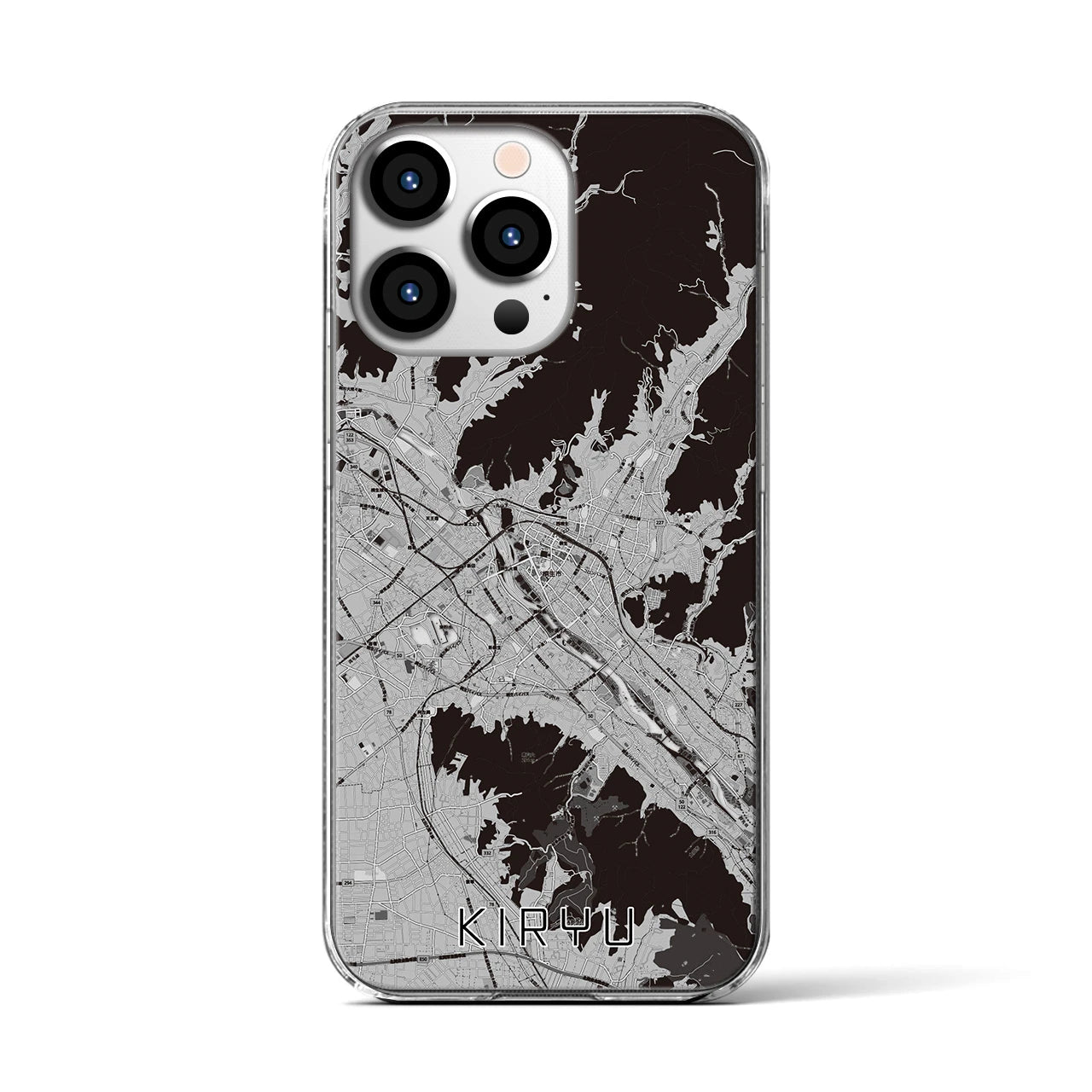 【桐生(群馬県)】地図柄iPhoneケース(クリアタイプ)