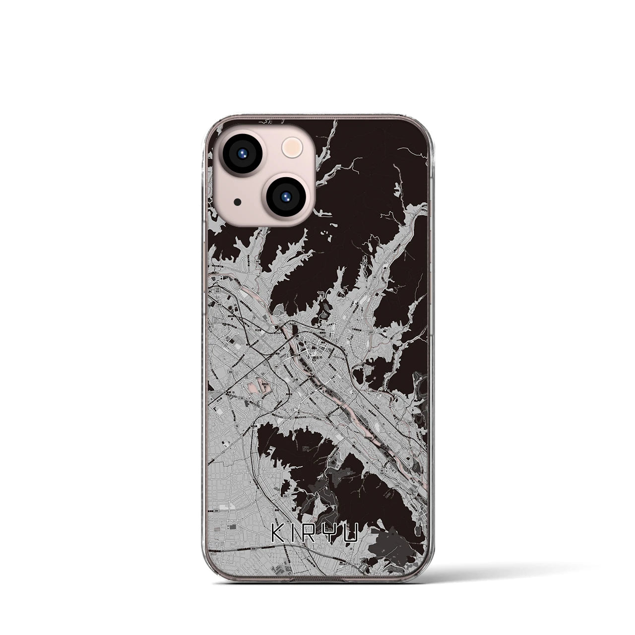 【桐生(群馬県)】地図柄iPhoneケース(クリアタイプ)