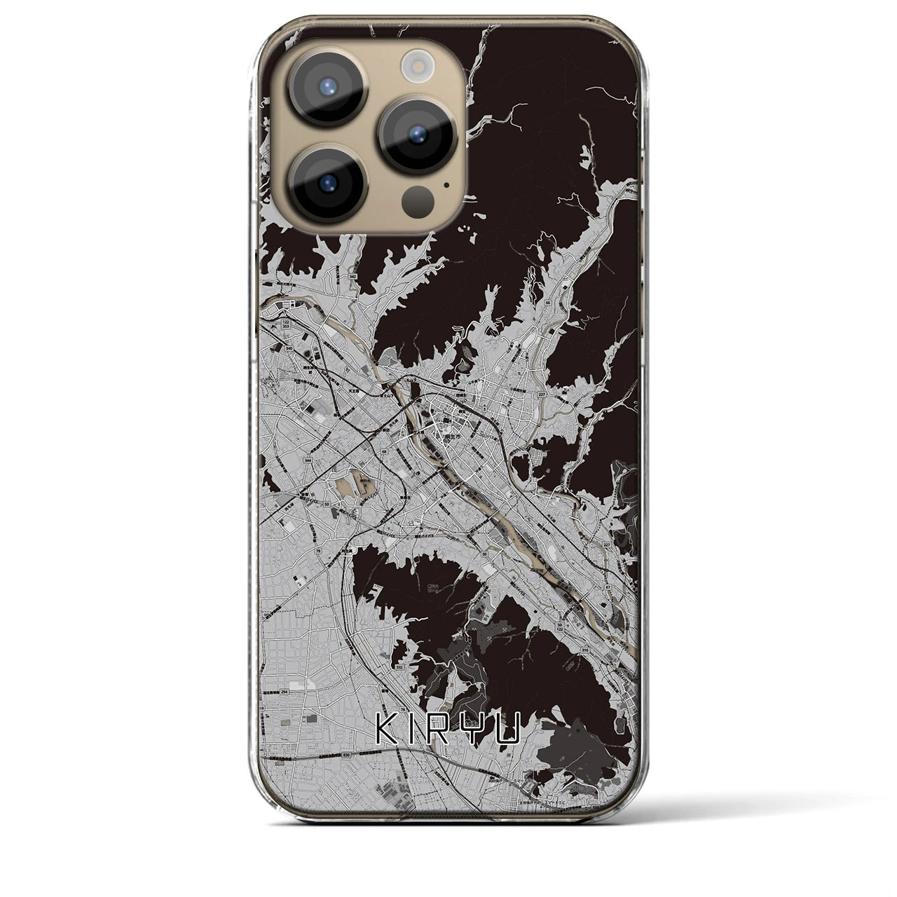 【桐生(群馬県)】地図柄iPhoneケース(クリアタイプ)