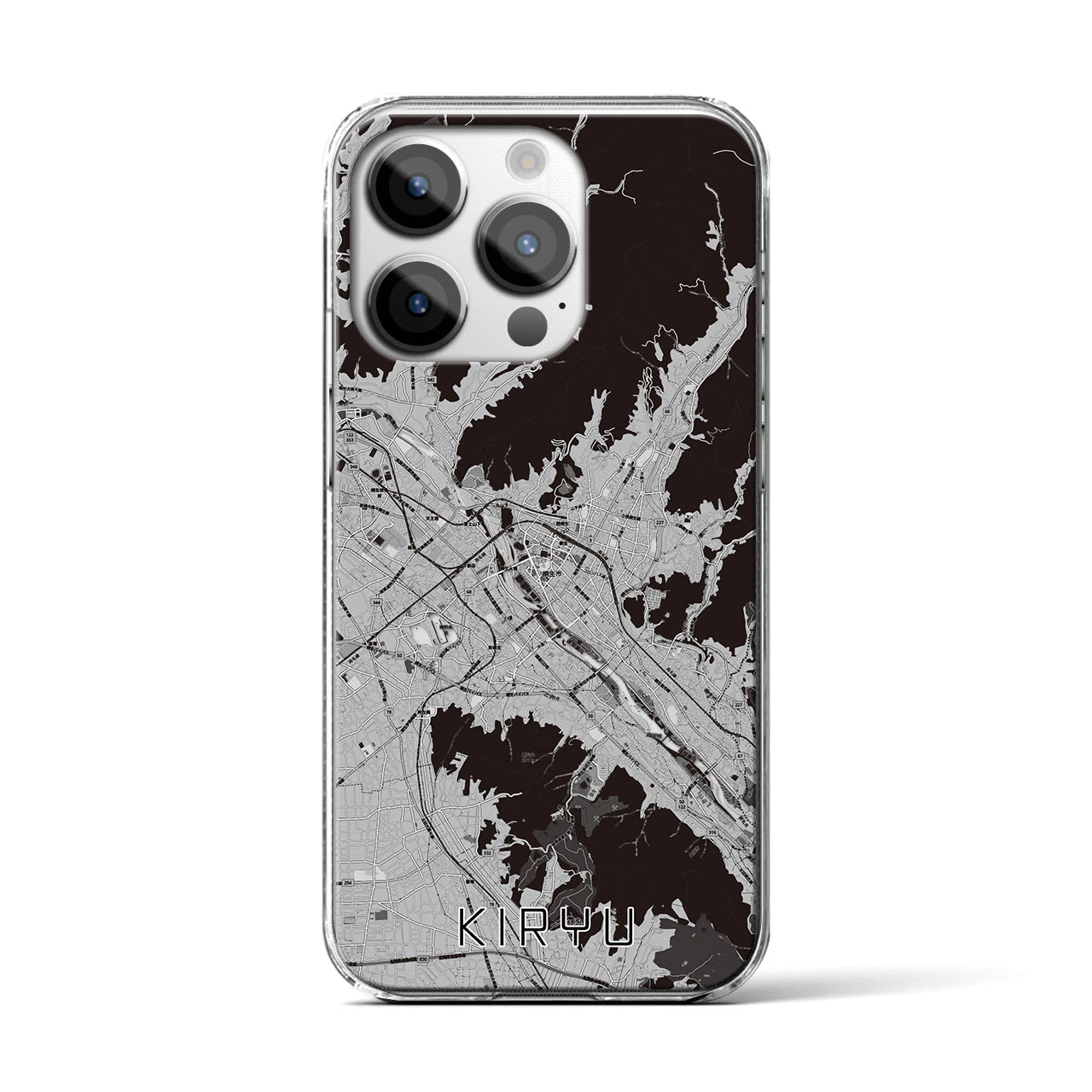 【桐生(群馬県)】地図柄iPhoneケース(クリアタイプ)