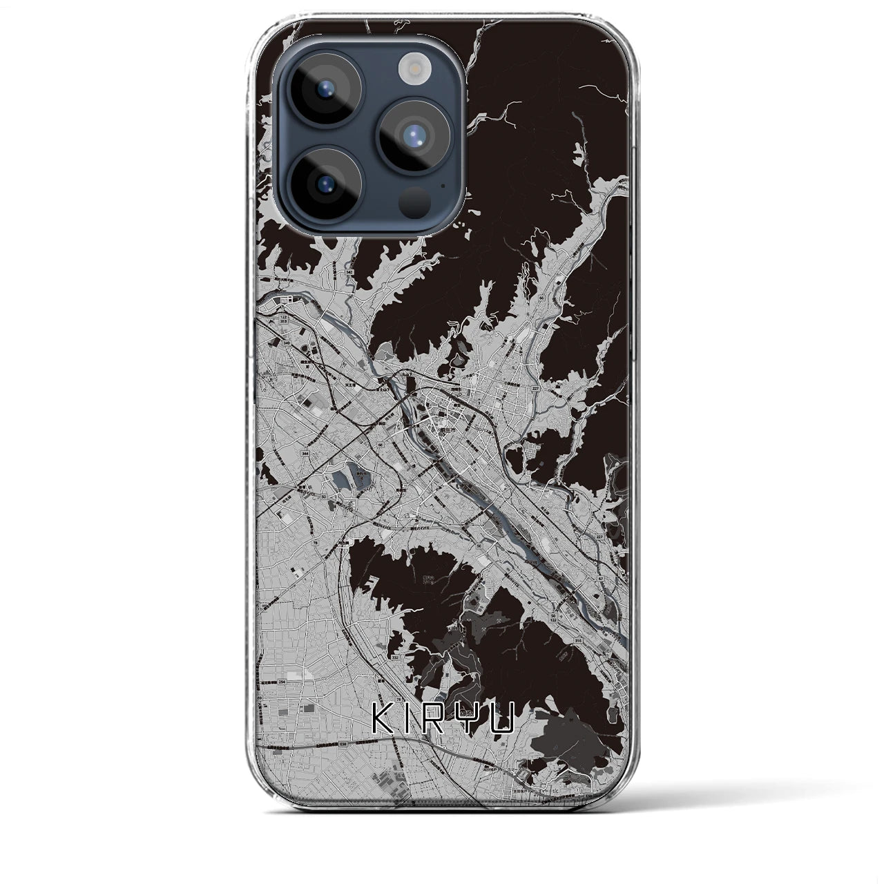 【桐生(群馬県)】地図柄iPhoneケース(クリアタイプ)