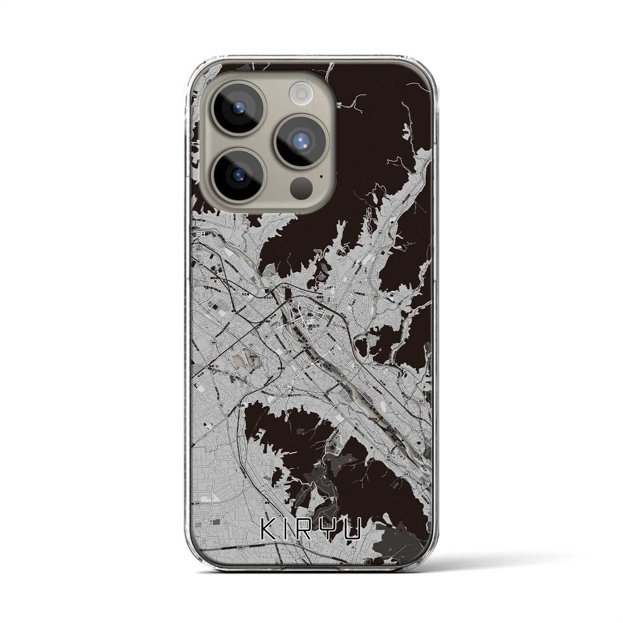 【桐生(群馬県)】地図柄iPhoneケース(クリアタイプ)