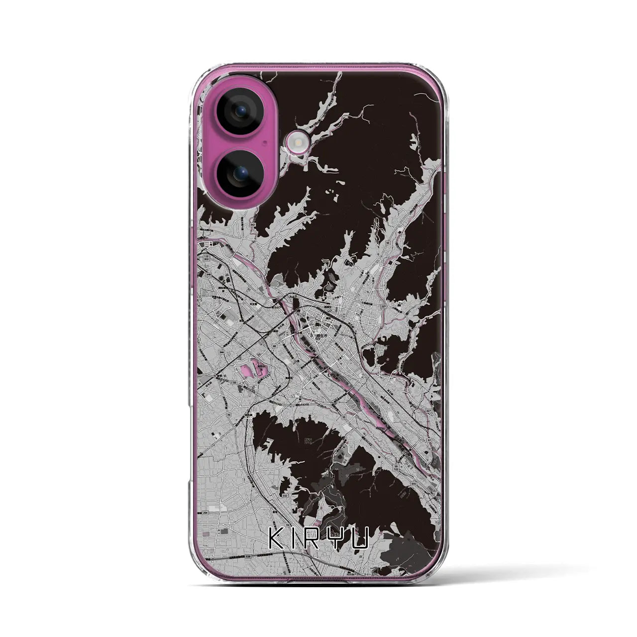 【桐生(群馬県)】地図柄iPhoneケース(クリアタイプ)