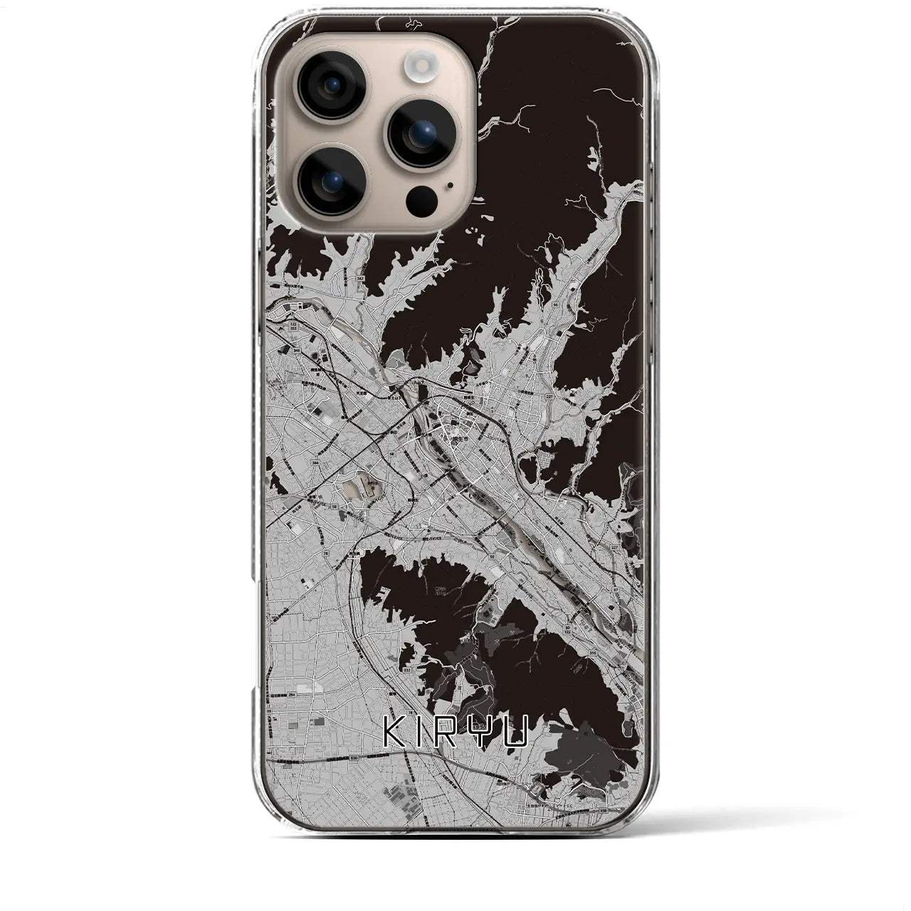 【桐生(群馬県)】地図柄iPhoneケース(クリアタイプ)