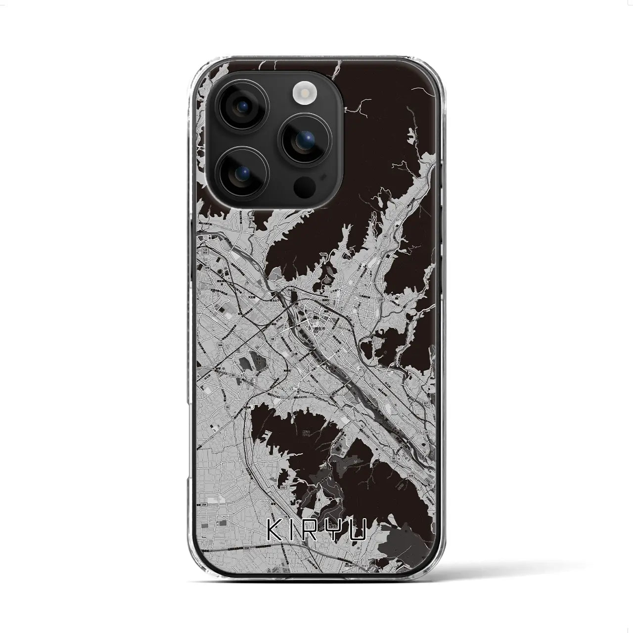 【桐生(群馬県)】地図柄iPhoneケース(クリアタイプ)