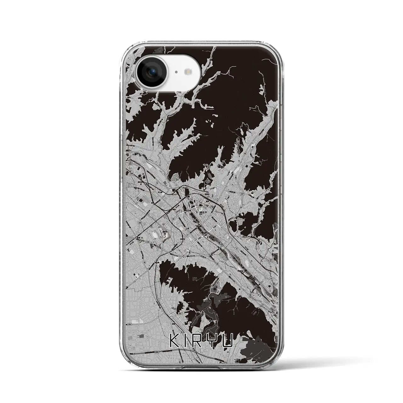 【桐生(群馬県)】地図柄iPhoneケース(クリアタイプ)