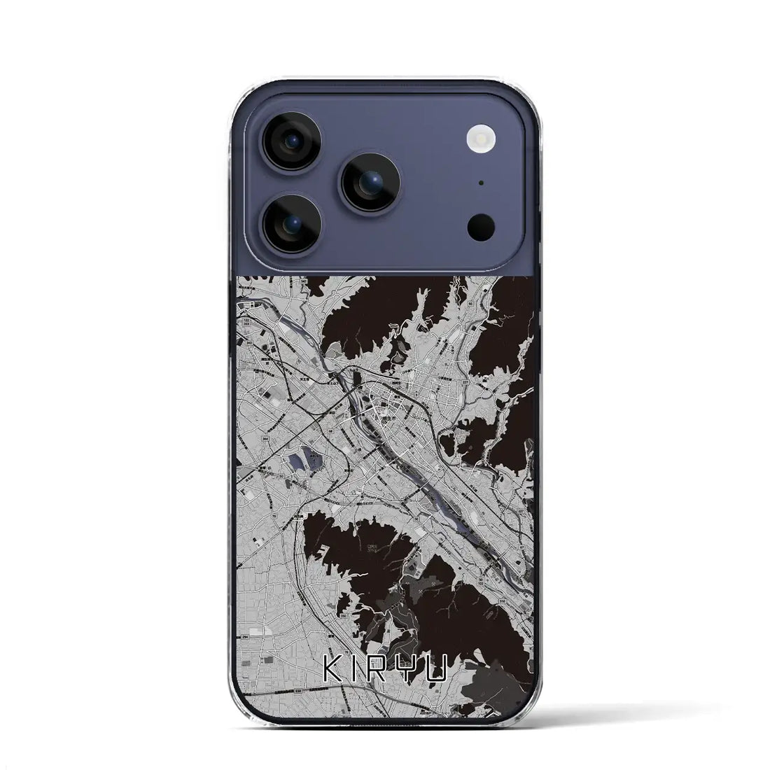 【桐生(群馬県)】地図柄iPhoneケース(クリアタイプ)