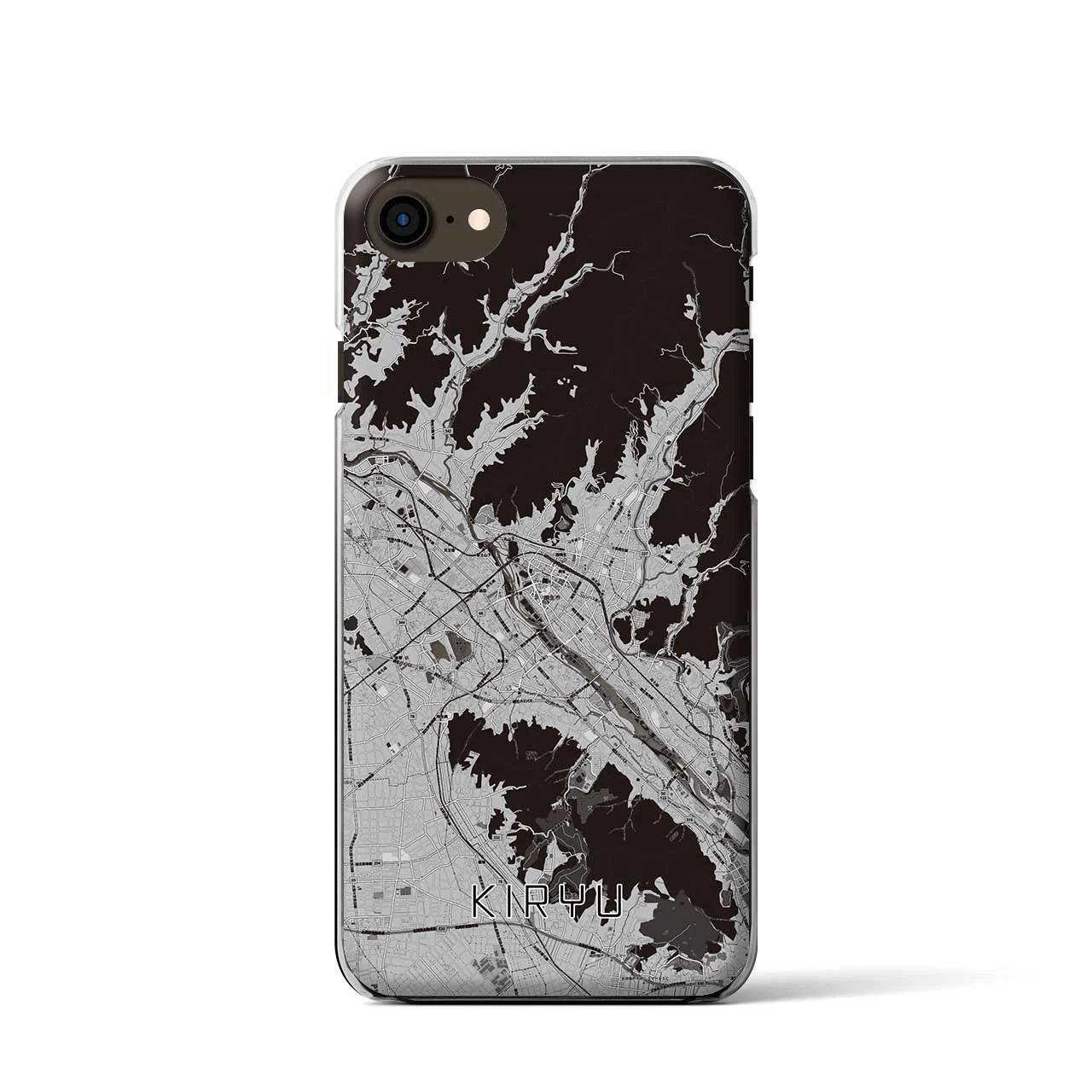 【桐生(群馬県)】地図柄iPhoneケース(クリアタイプ)