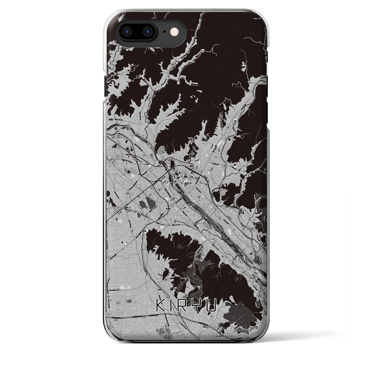 【桐生(群馬県)】地図柄iPhoneケース(クリアタイプ)