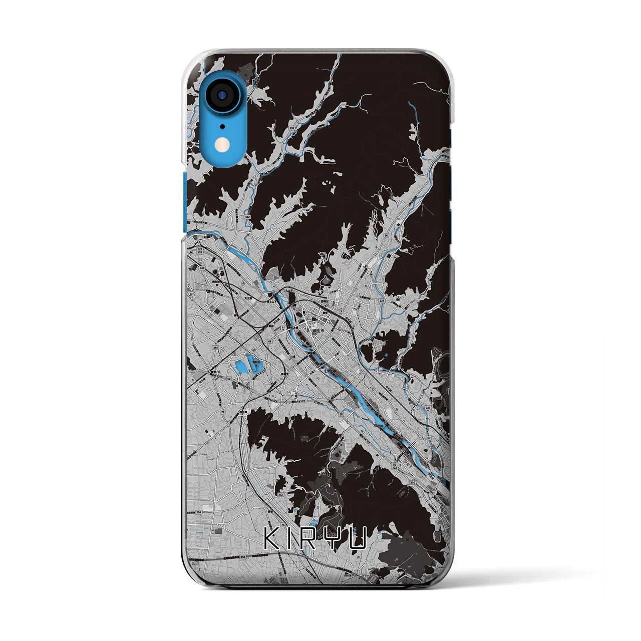 【桐生(群馬県)】地図柄iPhoneケース(クリアタイプ)