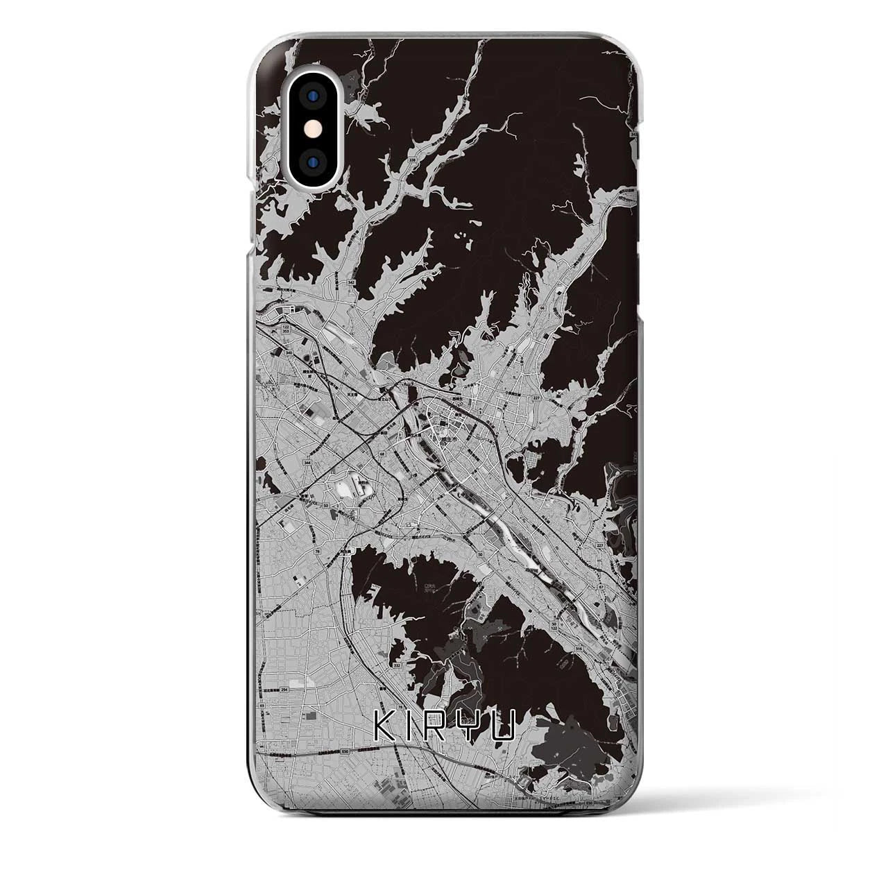 【桐生(群馬県)】地図柄iPhoneケース(クリアタイプ)