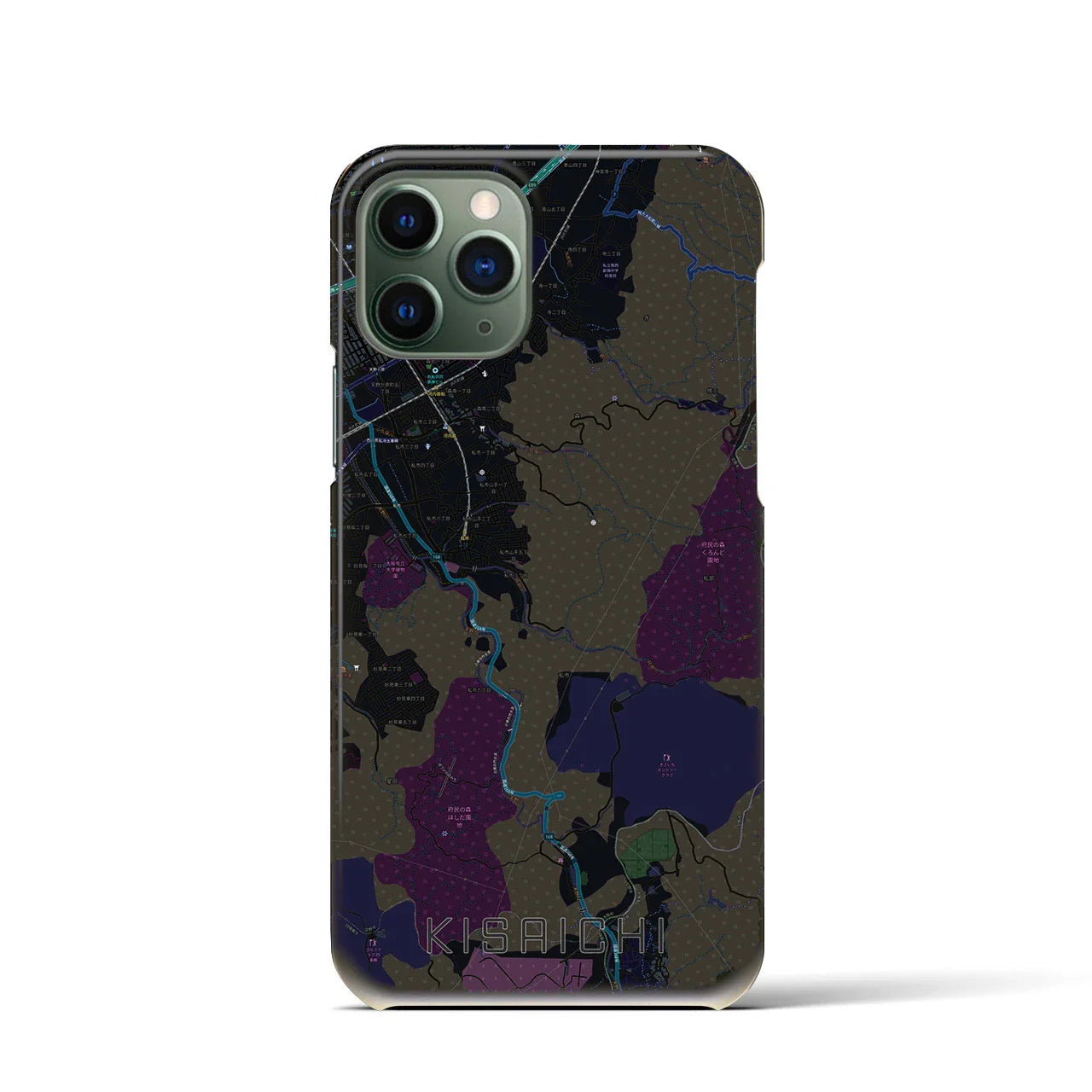 【私市(大阪府)】地図柄iPhoneケース(バックカバータイプ)
