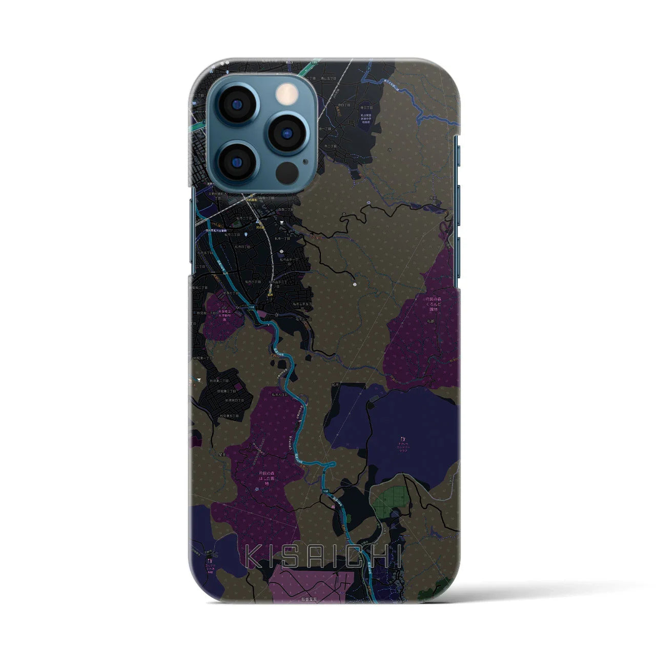 【私市(大阪府)】地図柄iPhoneケース(バックカバータイプ)