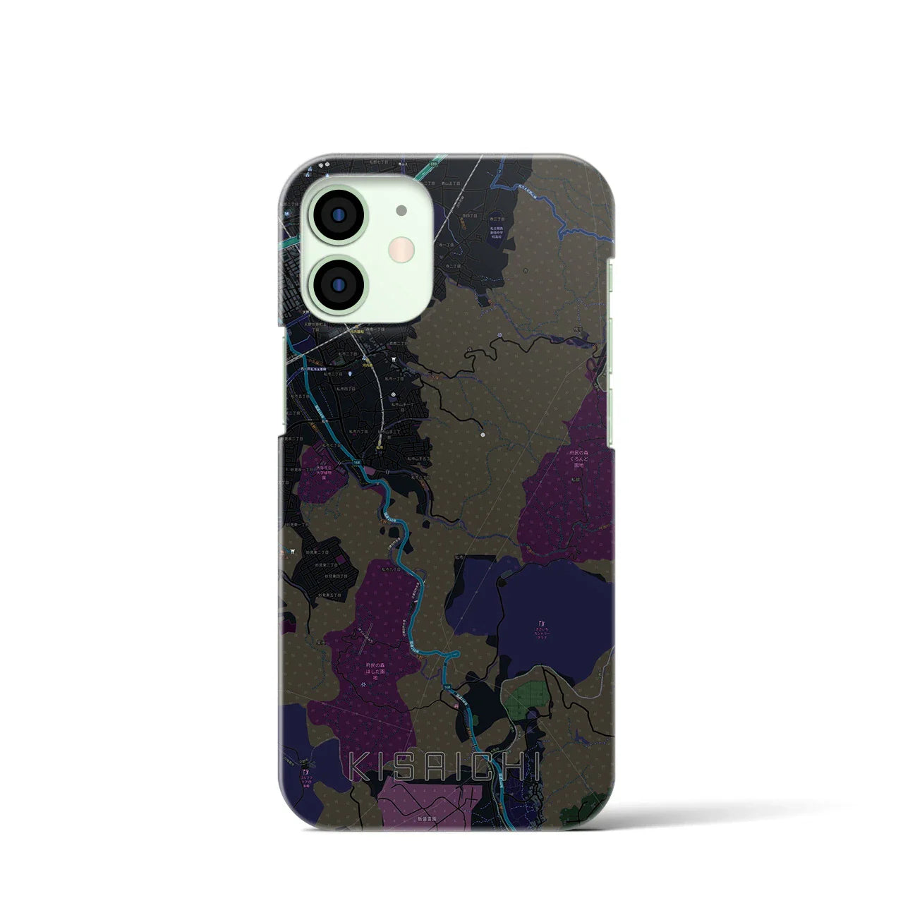 【私市(大阪府)】地図柄iPhoneケース(バックカバータイプ)