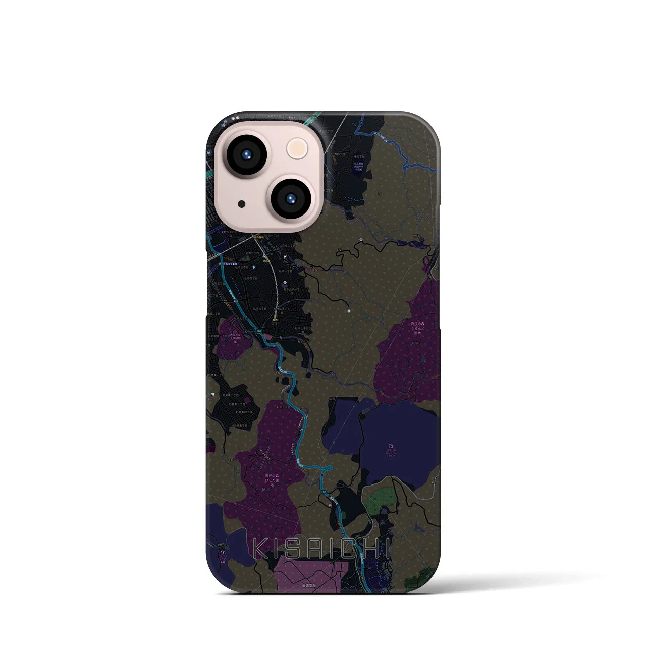 【私市(大阪府)】地図柄iPhoneケース(バックカバータイプ)
