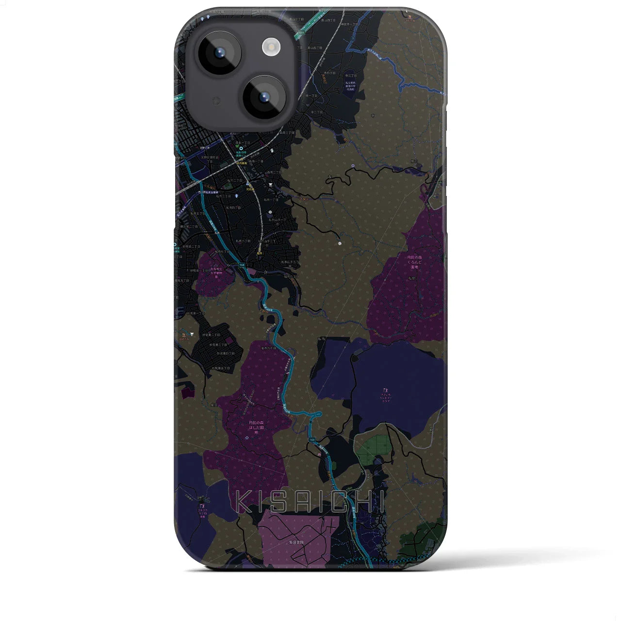 【私市(大阪府)】地図柄iPhoneケース(バックカバータイプ)