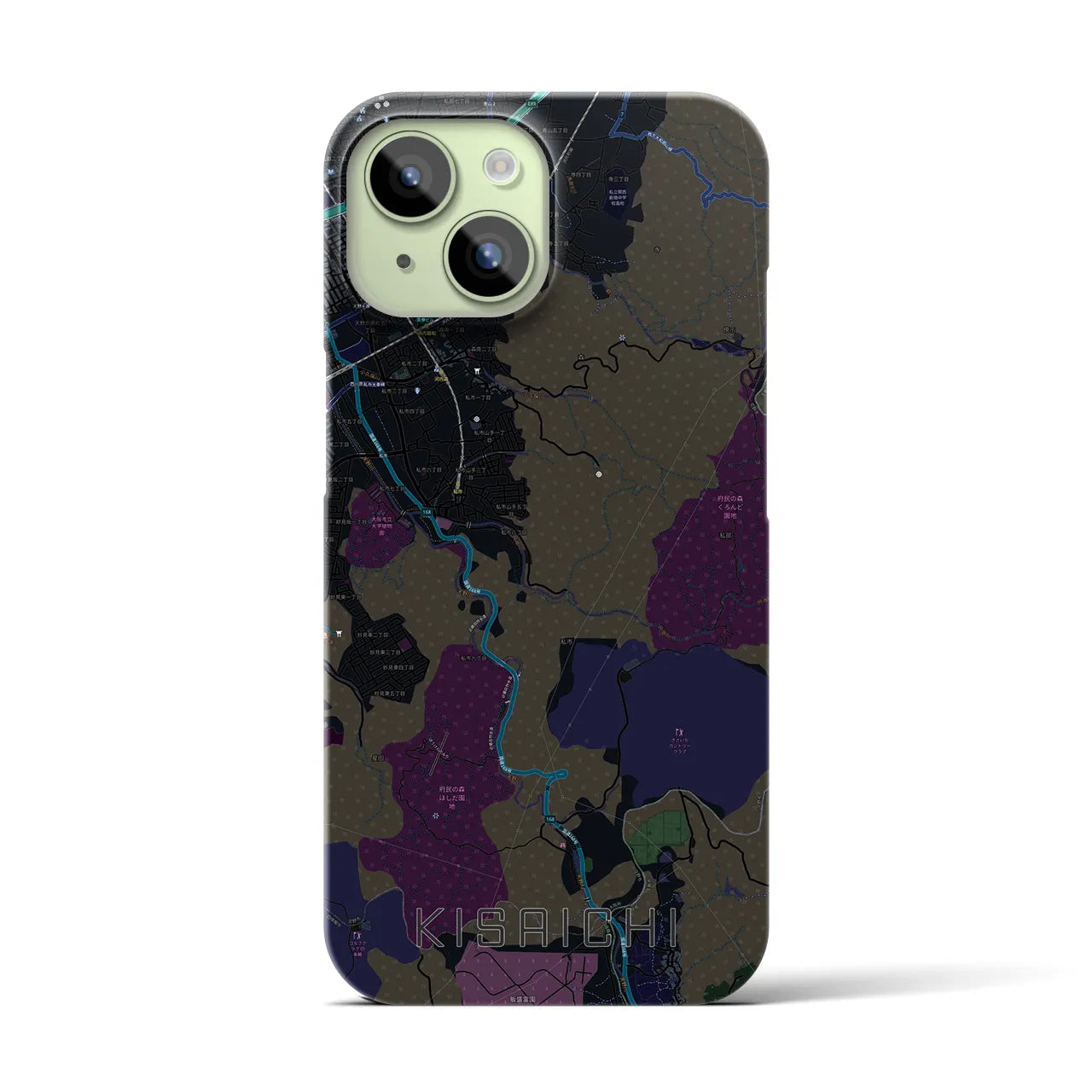 【私市(大阪府)】地図柄iPhoneケース(バックカバータイプ)