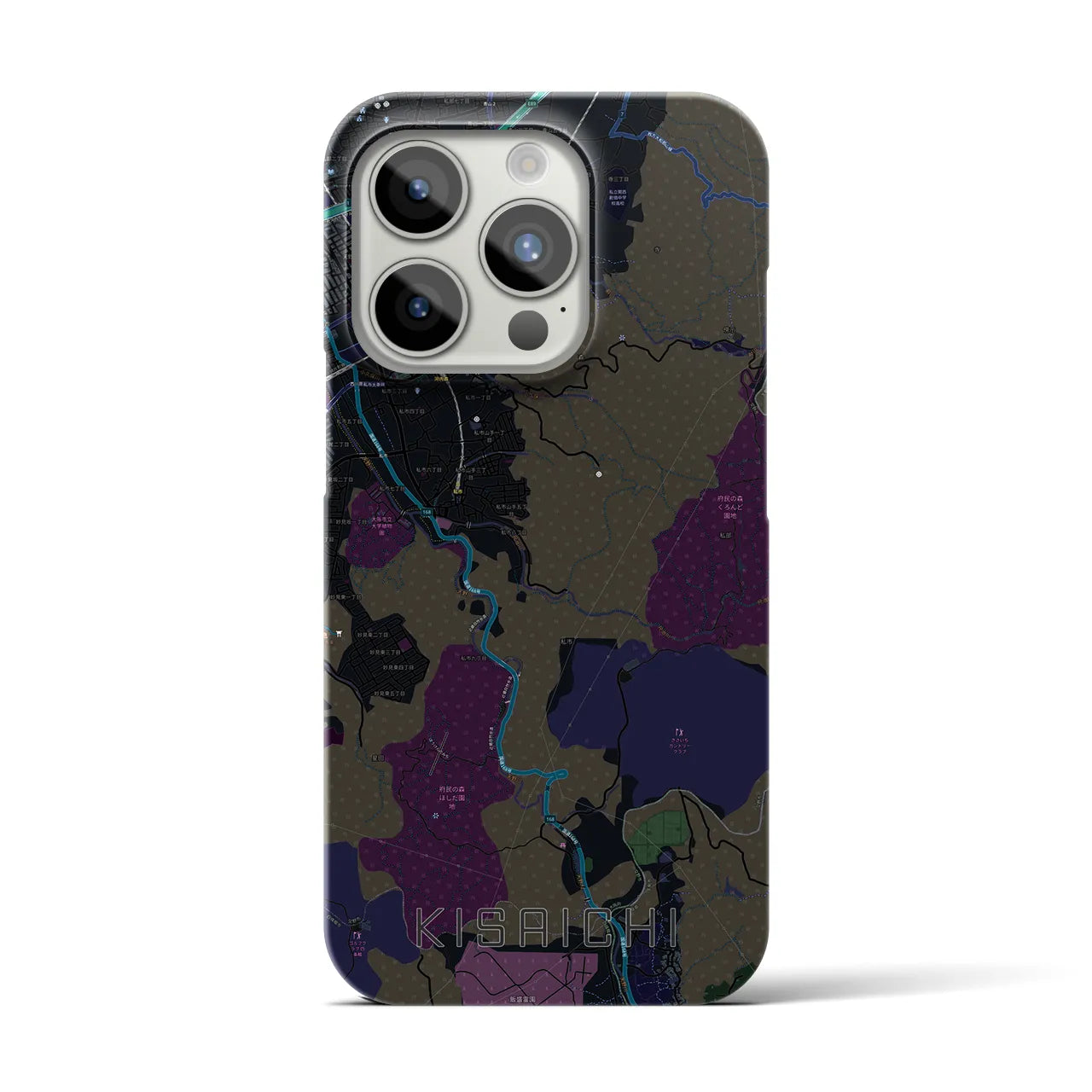 【私市(大阪府)】地図柄iPhoneケース(バックカバータイプ)