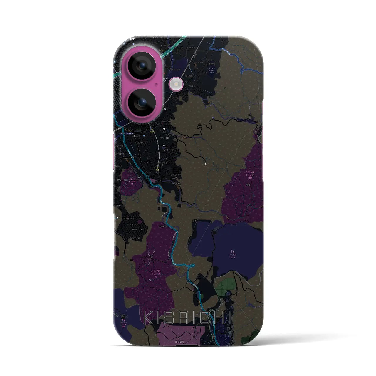 【私市(大阪府)】地図柄iPhoneケース(バックカバータイプ)