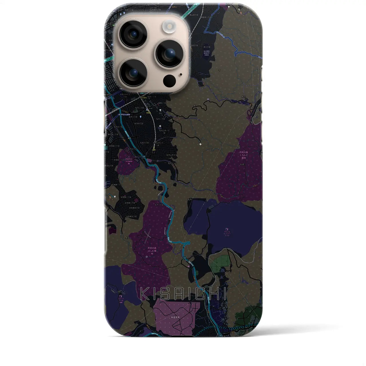 【私市(大阪府)】地図柄iPhoneケース(バックカバータイプ)