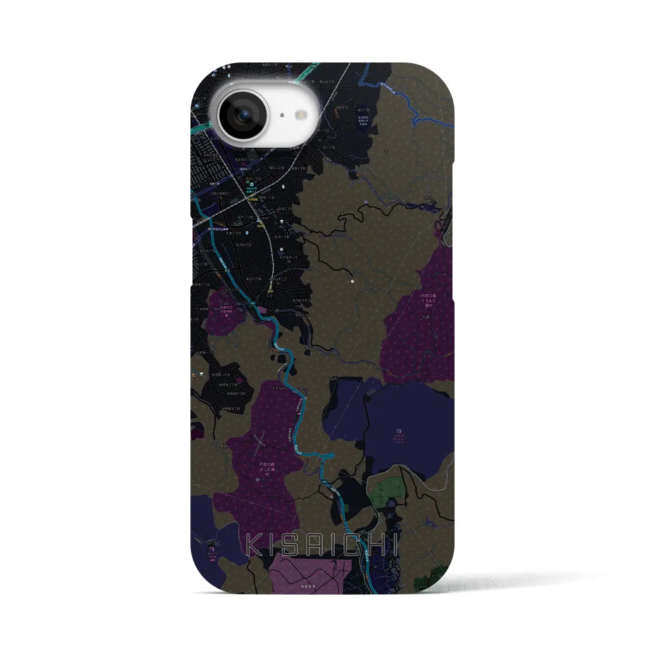 【私市(大阪府)】地図柄iPhoneケース(バックカバータイプ)