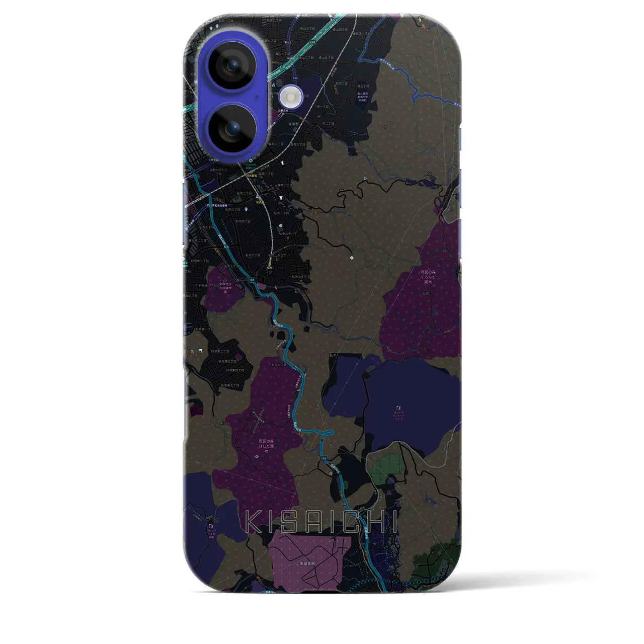 【私市(大阪府)】地図柄iPhoneケース(バックカバータイプ)