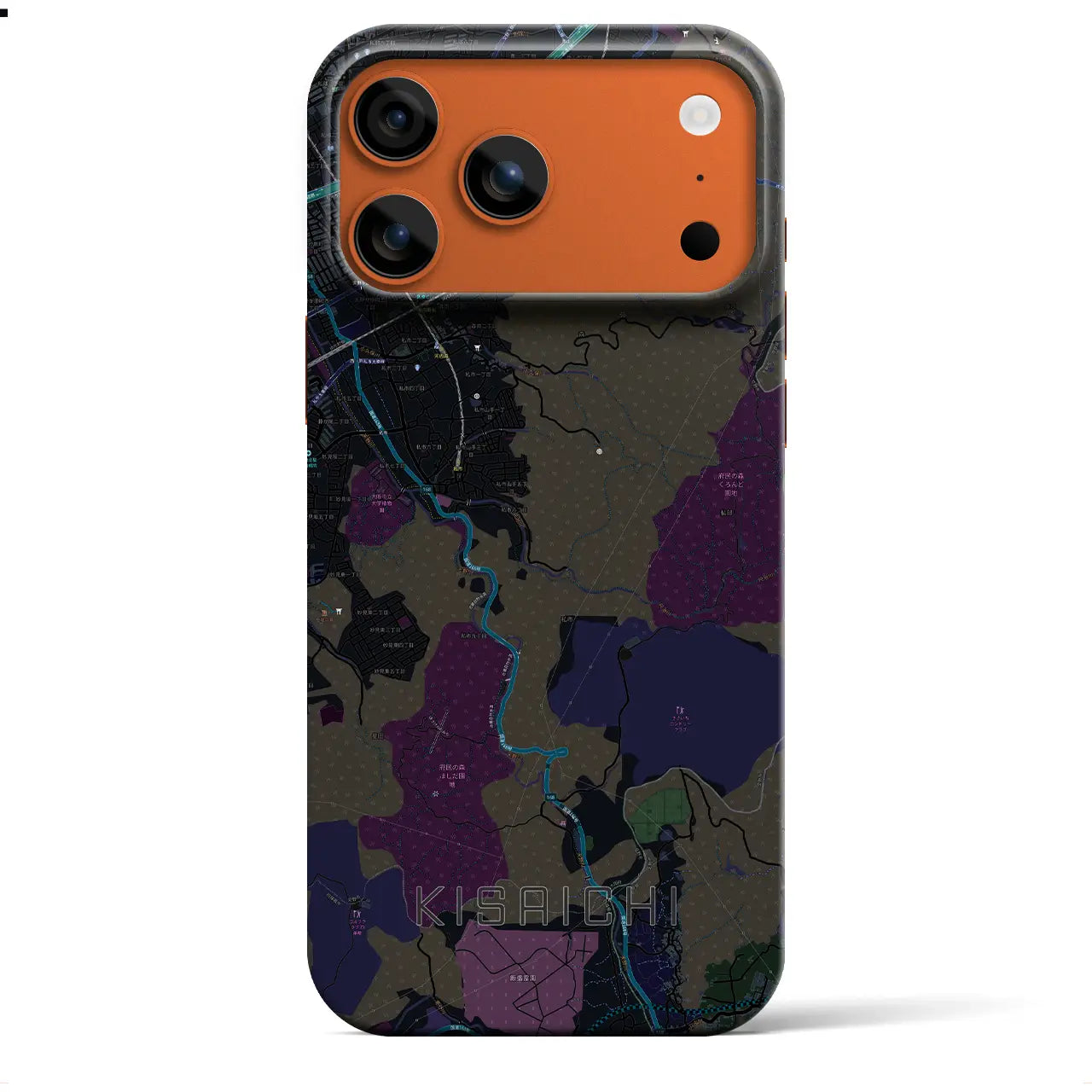 【私市(大阪府)】地図柄iPhoneケース(バックカバータイプ)