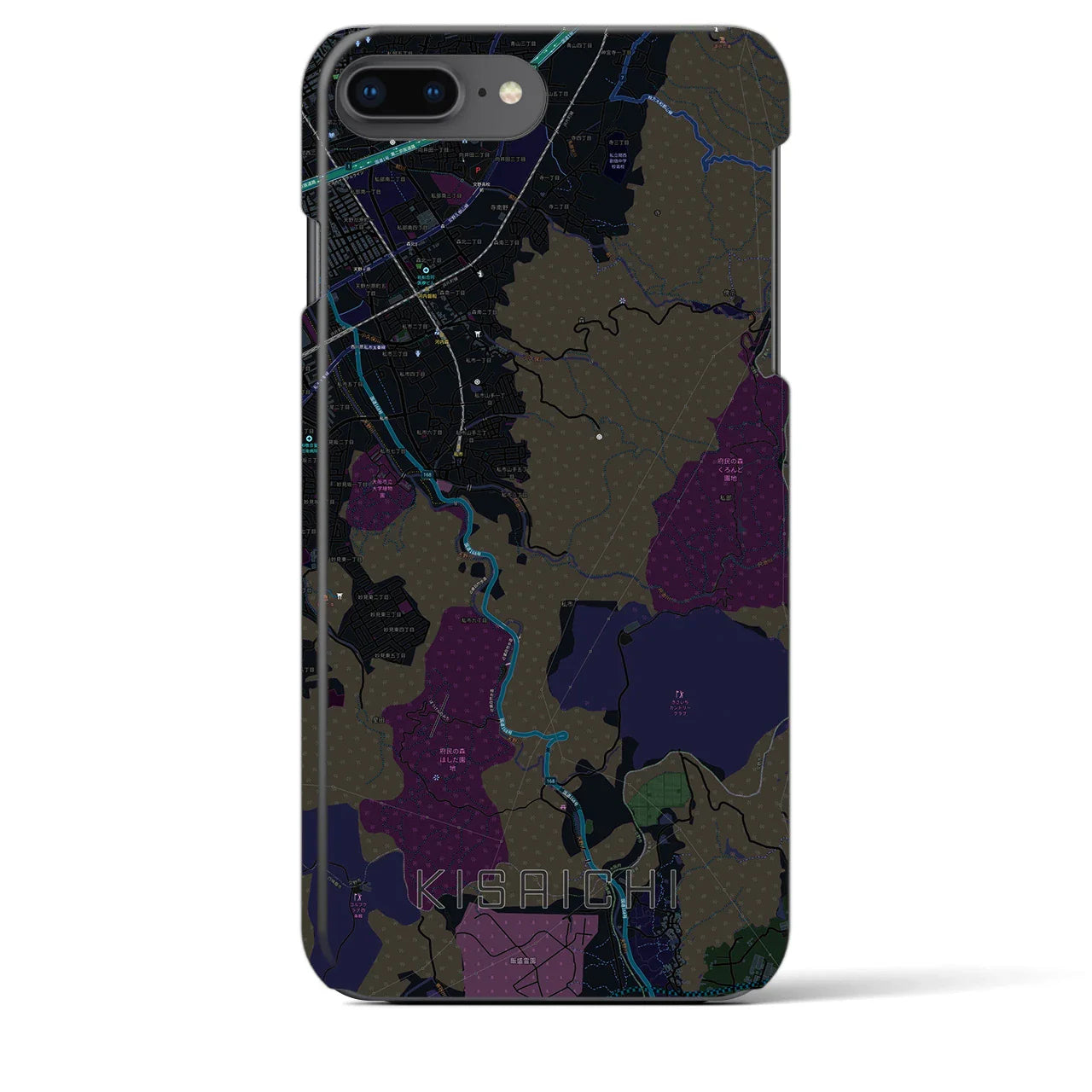 【私市(大阪府)】地図柄iPhoneケース(バックカバータイプ)