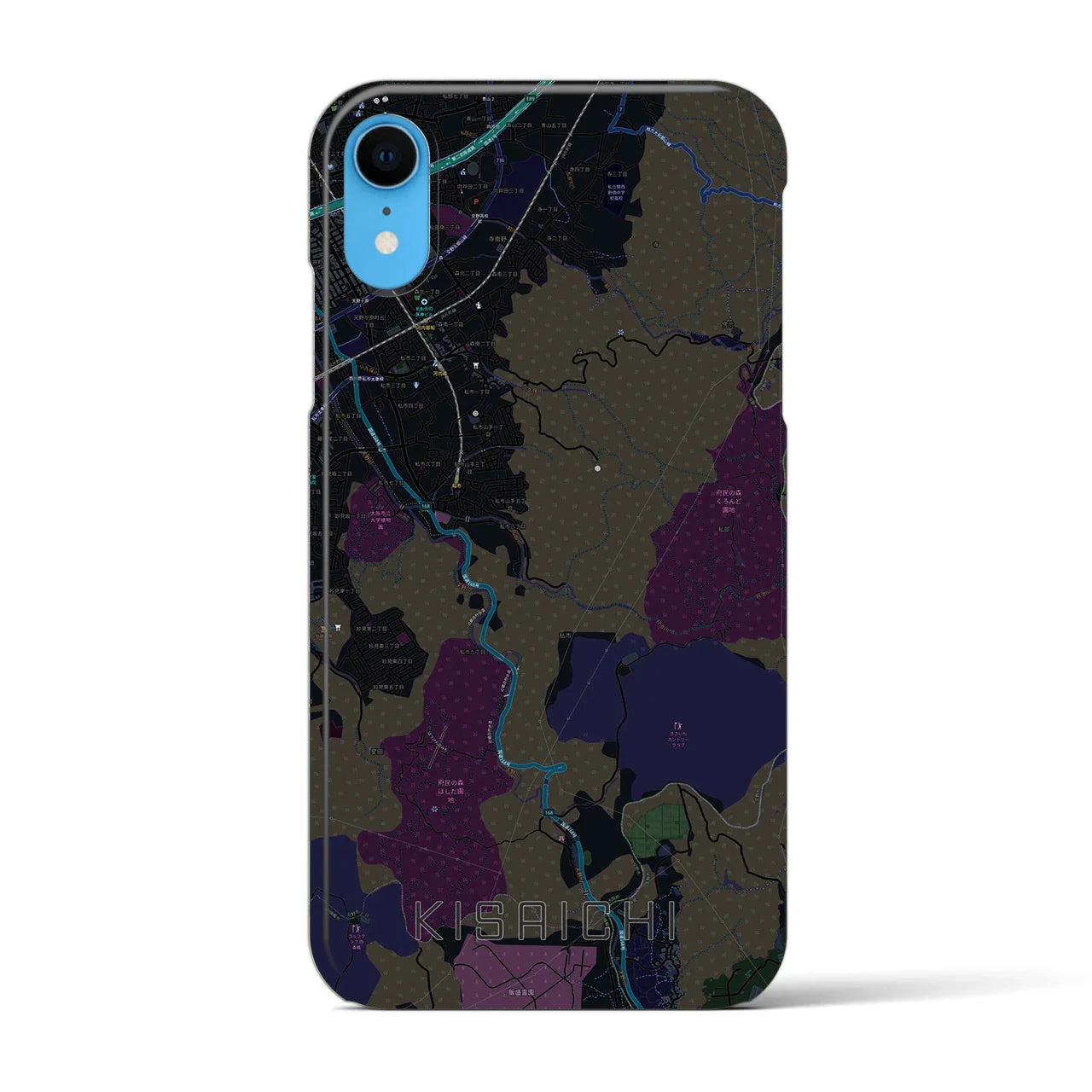 【私市(大阪府)】地図柄iPhoneケース(バックカバータイプ)