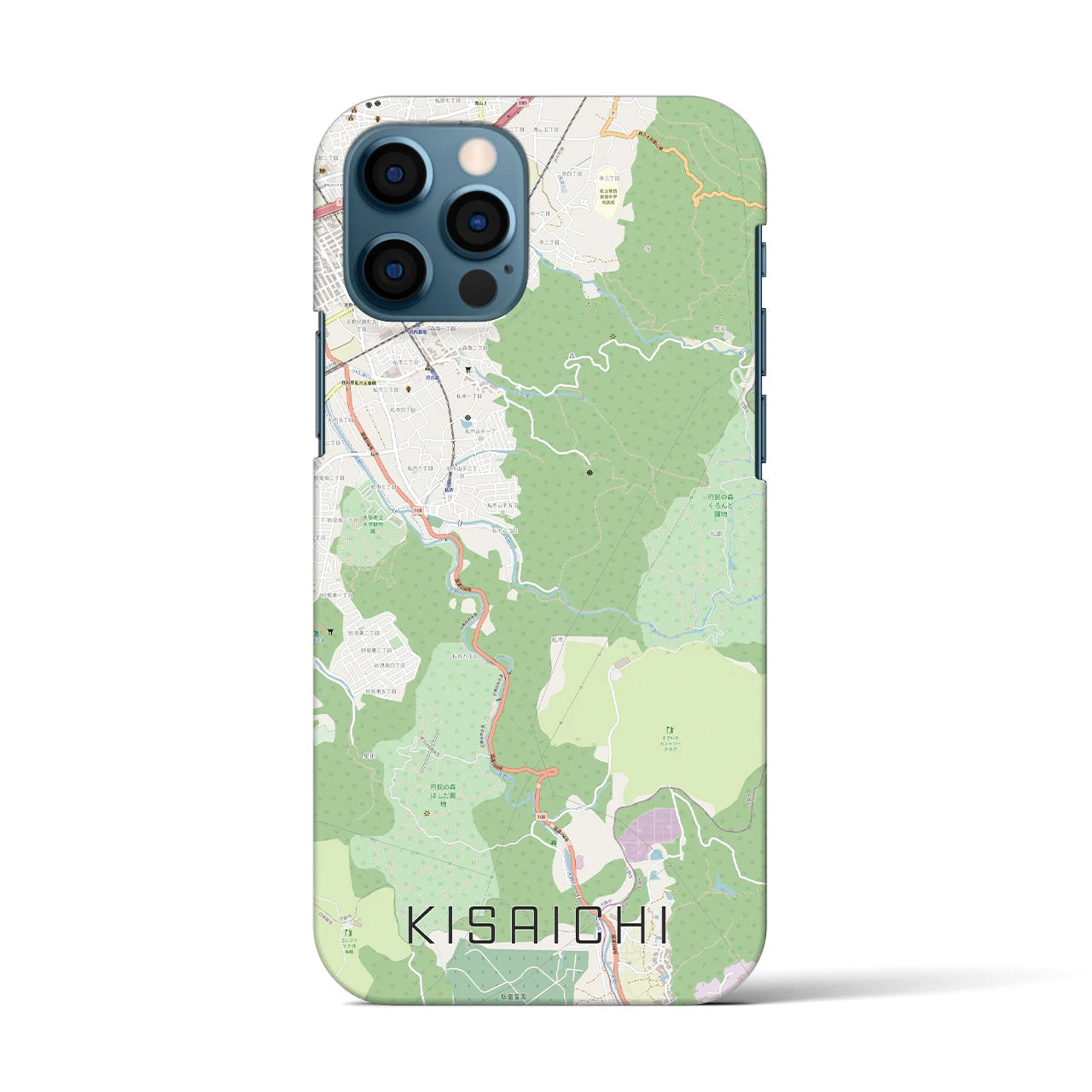 【私市(大阪府)】地図柄iPhoneケース(バックカバータイプ)