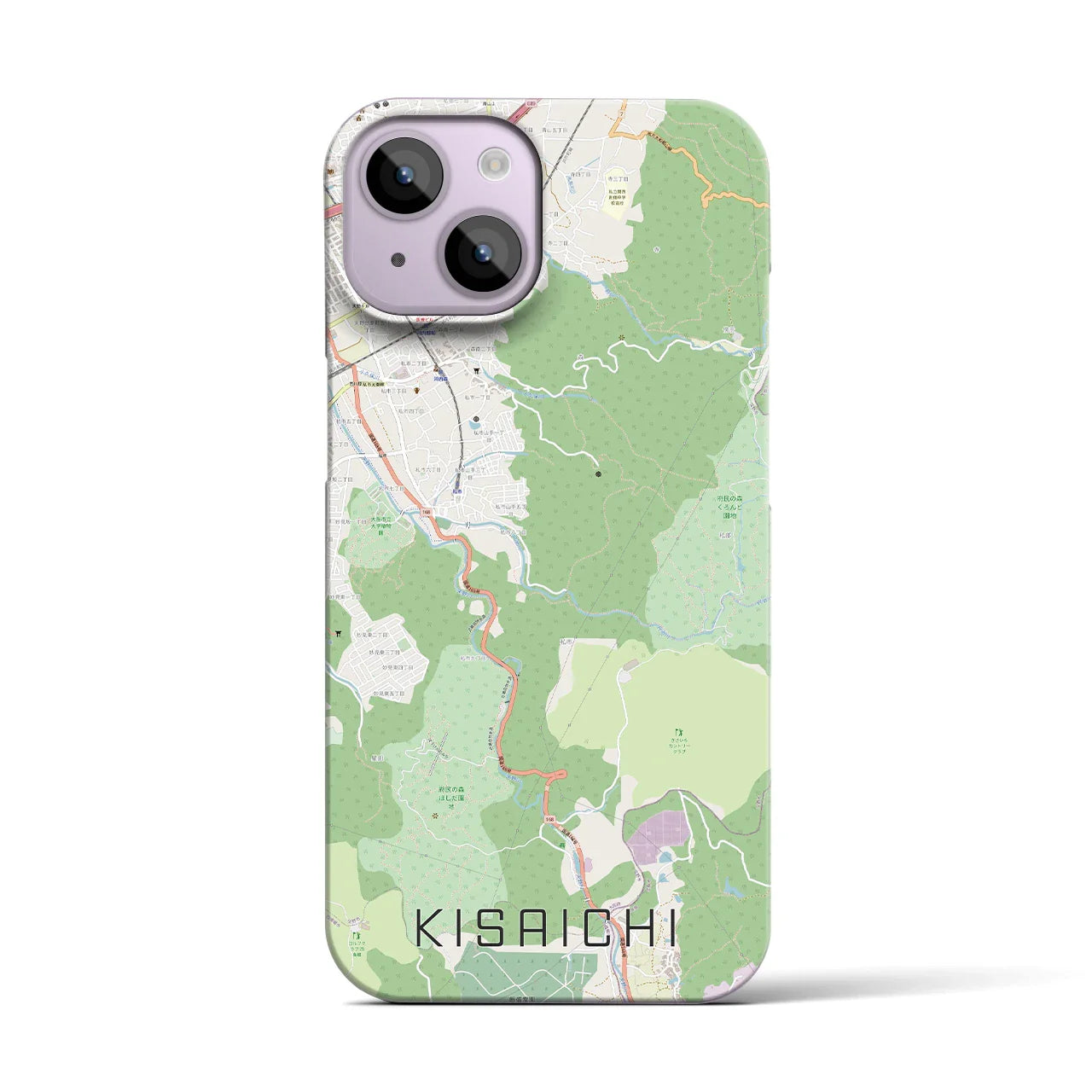 【私市(大阪府)】地図柄iPhoneケース(バックカバータイプ)