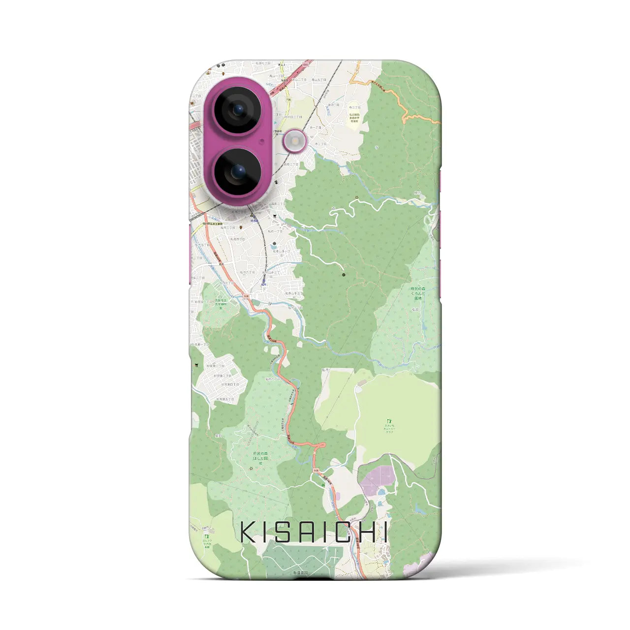 【私市(大阪府)】地図柄iPhoneケース(バックカバータイプ)