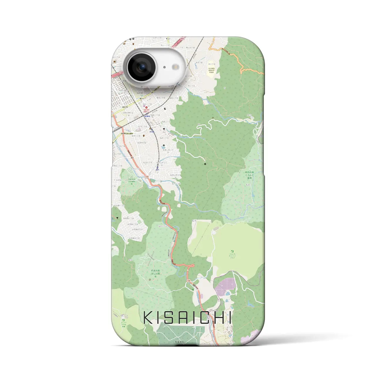 【私市(大阪府)】地図柄iPhoneケース(バックカバータイプ)