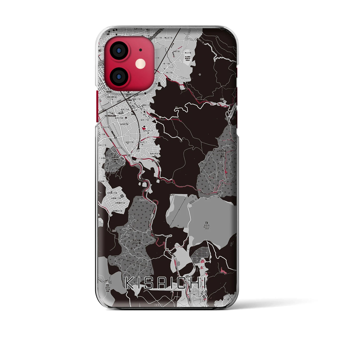 【私市(大阪府)】地図柄iPhoneケース(クリアタイプ)