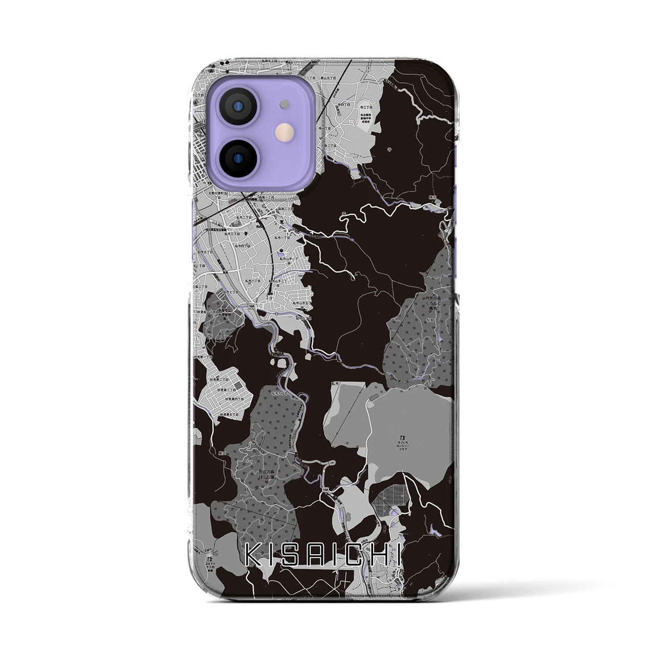【私市(大阪府)】地図柄iPhoneケース(クリアタイプ)