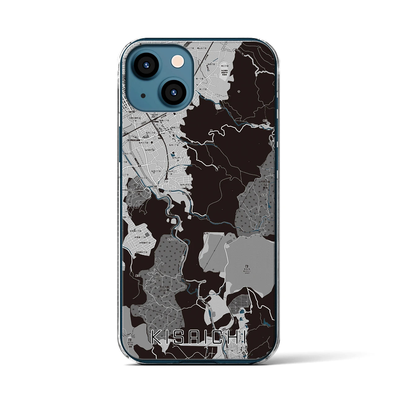 【私市(大阪府)】地図柄iPhoneケース(クリアタイプ)