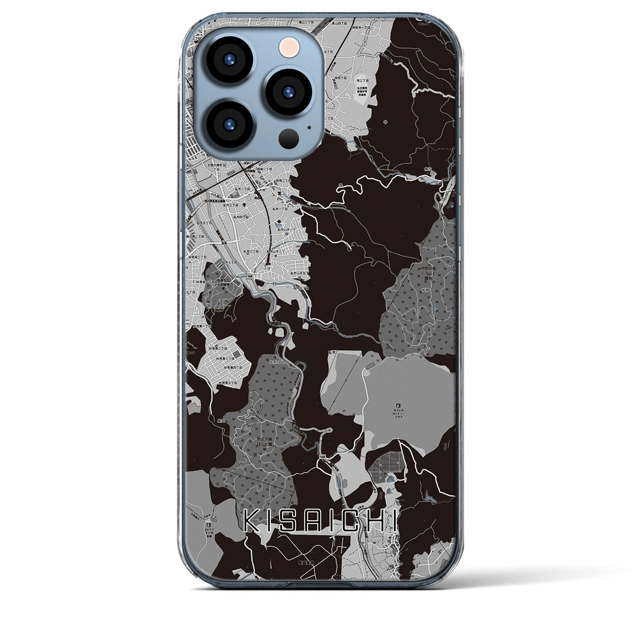 【私市(大阪府)】地図柄iPhoneケース(クリアタイプ)