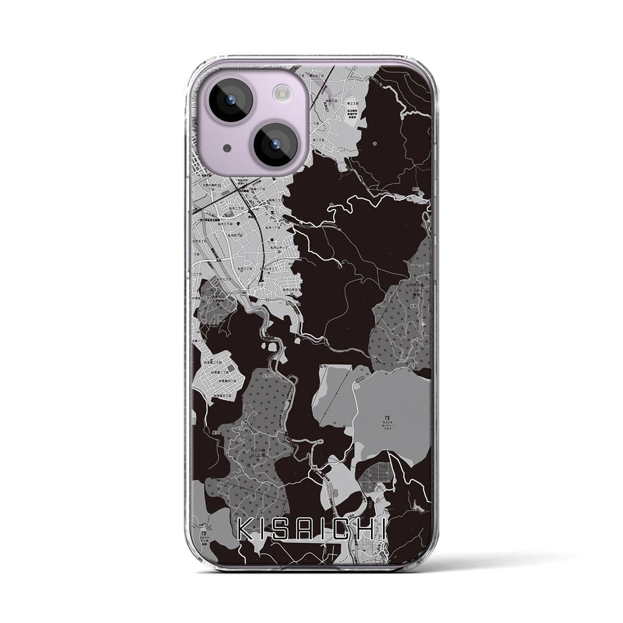 【私市(大阪府)】地図柄iPhoneケース(クリアタイプ)