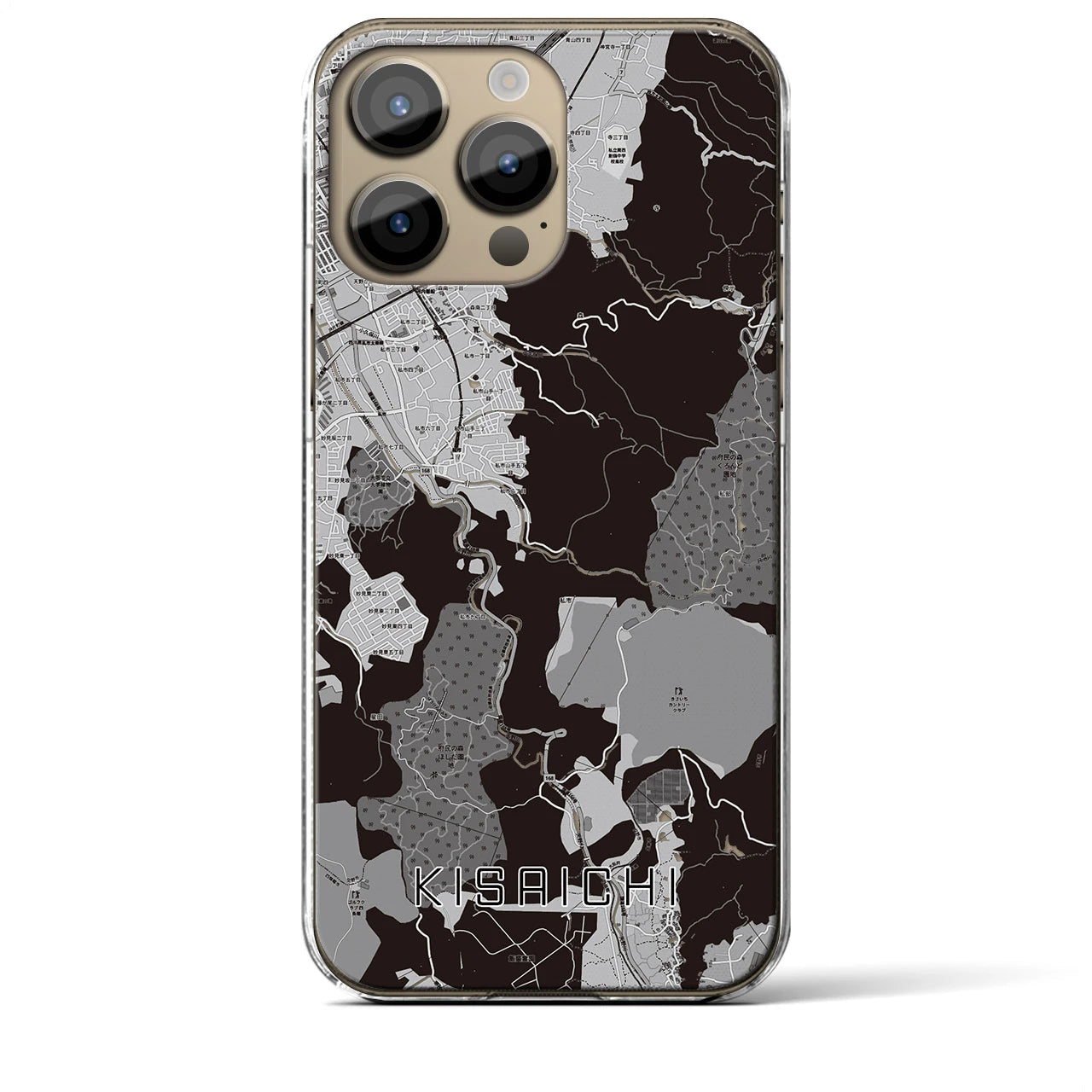 【私市(大阪府)】地図柄iPhoneケース(クリアタイプ)