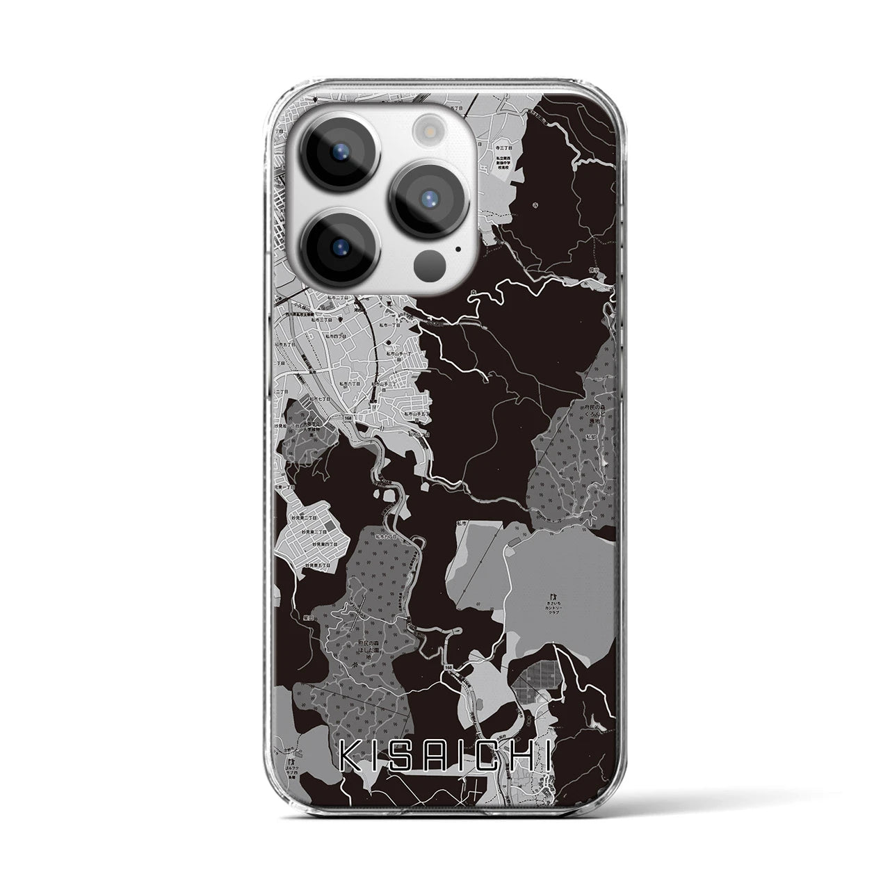 【私市(大阪府)】地図柄iPhoneケース(クリアタイプ)