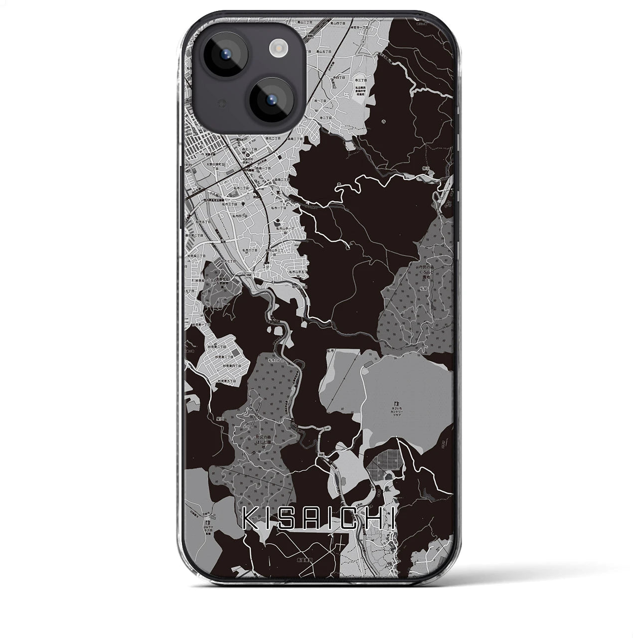 【私市(大阪府)】地図柄iPhoneケース(クリアタイプ)