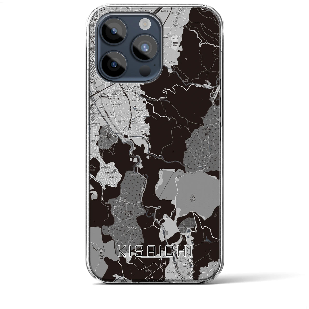 【私市(大阪府)】地図柄iPhoneケース(クリアタイプ)