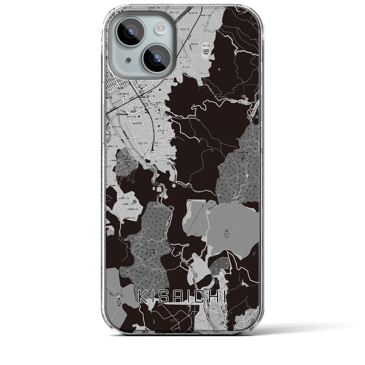 【私市(大阪府)】地図柄iPhoneケース(クリアタイプ)
