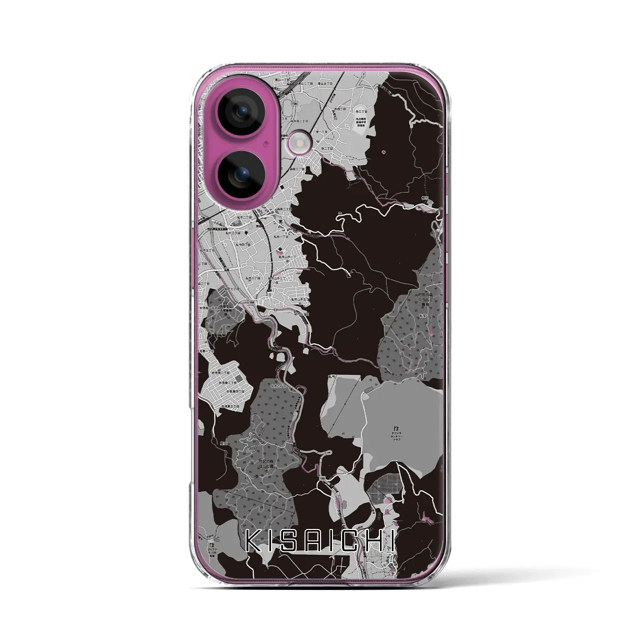 【私市(大阪府)】地図柄iPhoneケース(クリアタイプ)