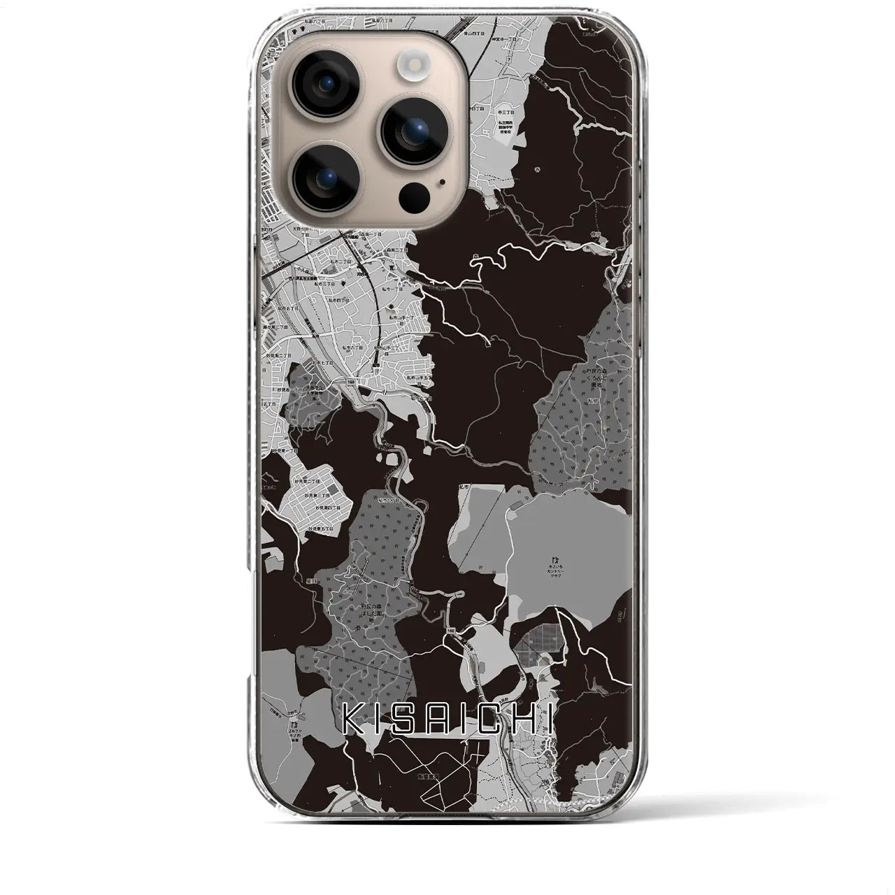 【私市(大阪府)】地図柄iPhoneケース(クリアタイプ)