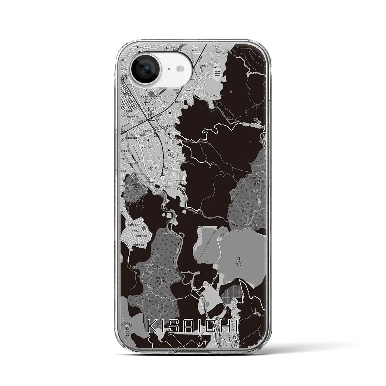 【私市(大阪府)】地図柄iPhoneケース(クリアタイプ)